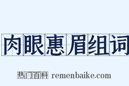 肉眼惠眉组词是什么意思的图片